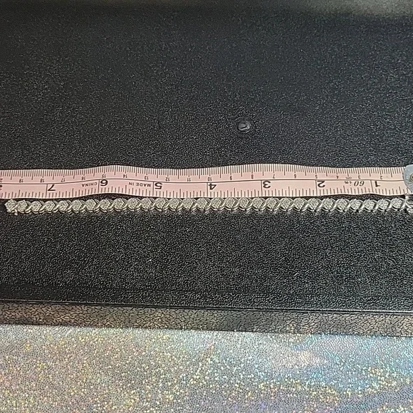 925 Sterling Silver Vintage Tennis Bracelet 44 Diamonds 8" Long - Picture 9 of 10